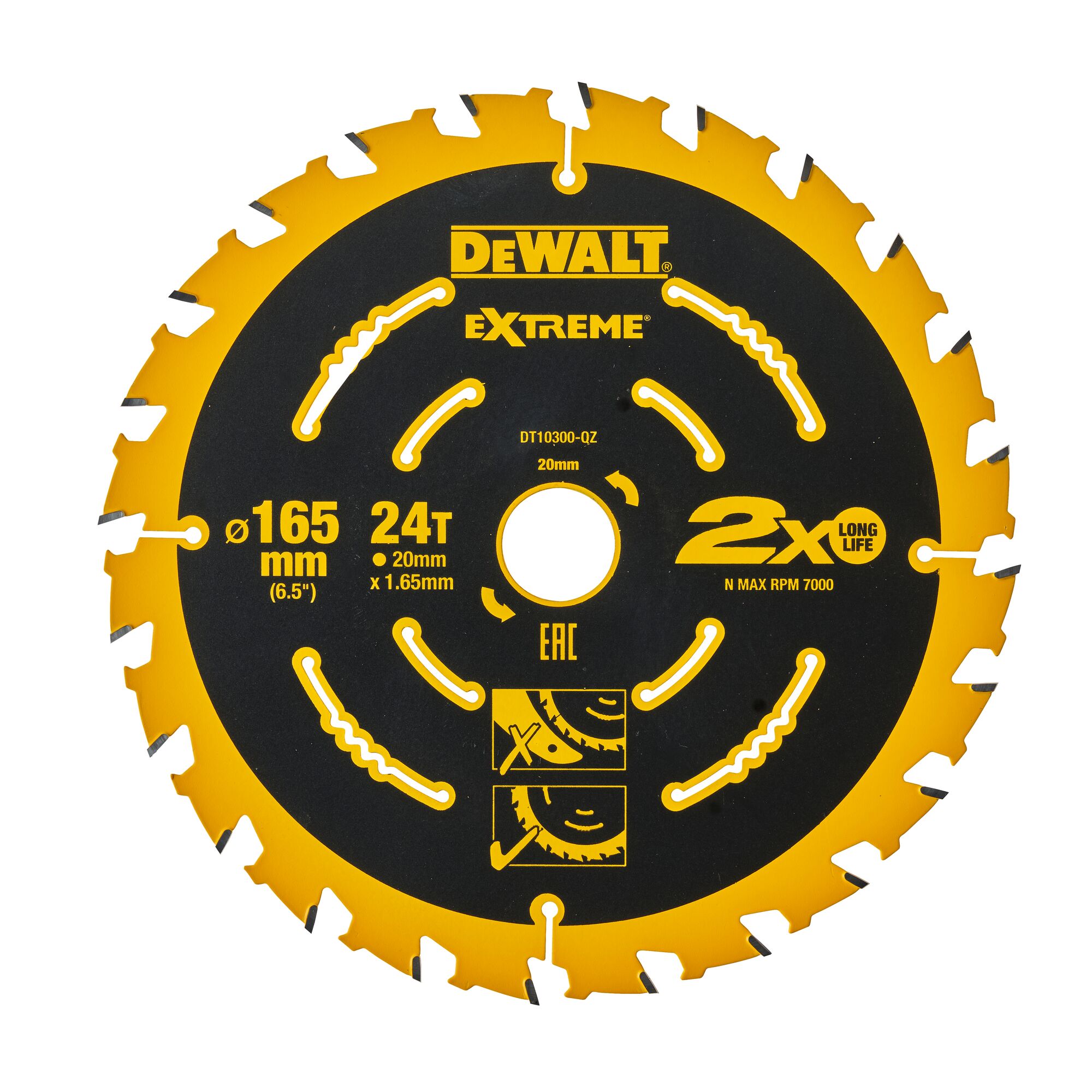 DeWalt saeketas Extreme 165 x 20 mm Z24