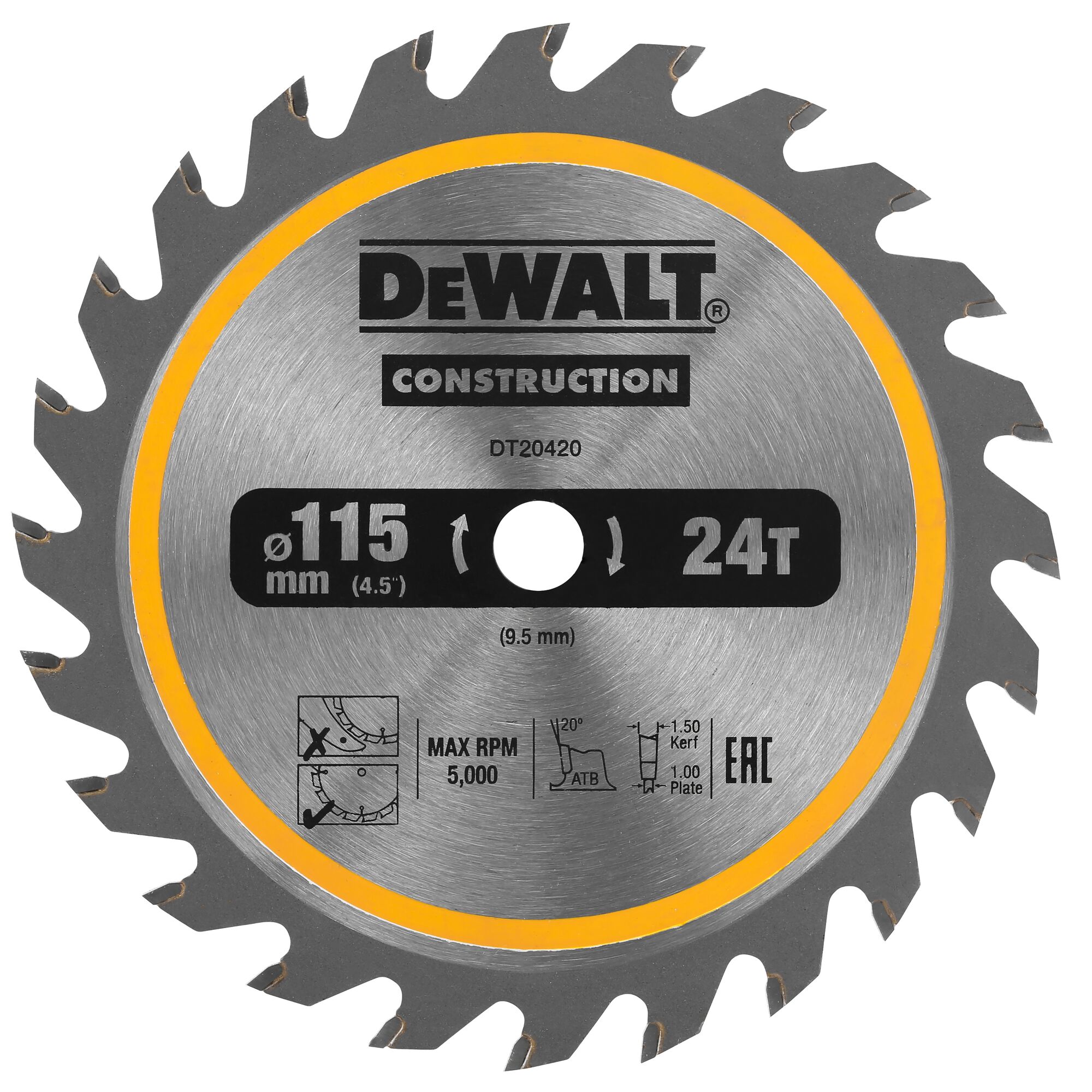 DeWalt saeketas 115 x 9,5 mm z24