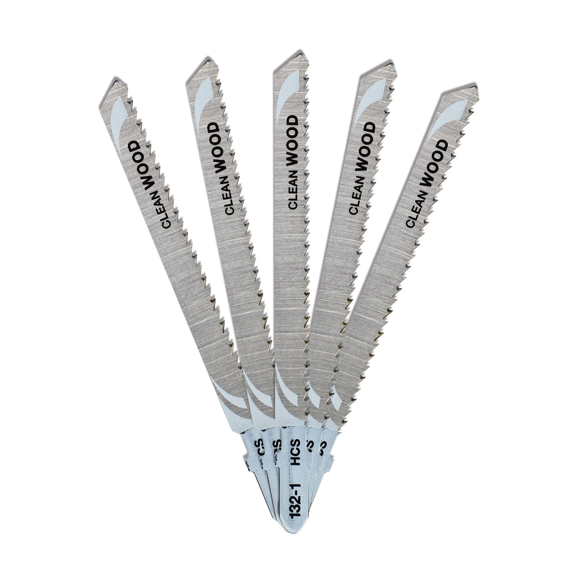 DeWalt HCS Clean Wood Jigsaw Blades 100 x 2.5 mm - 5 pcs 