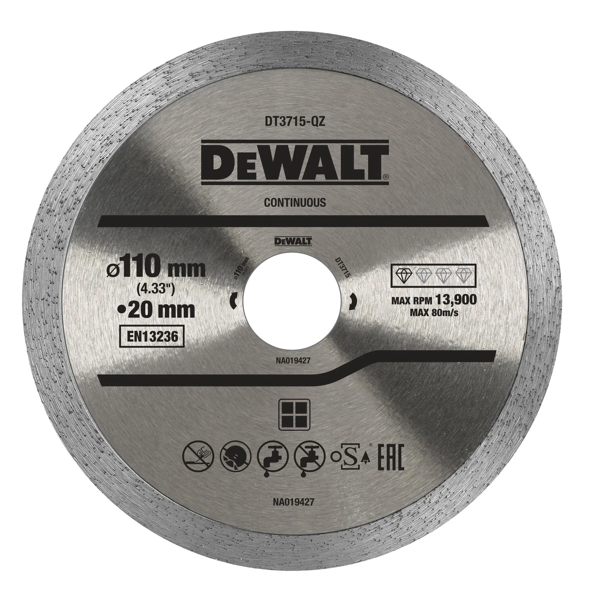DeWalt diamond cutting disc 110 x 20 mm DWC410