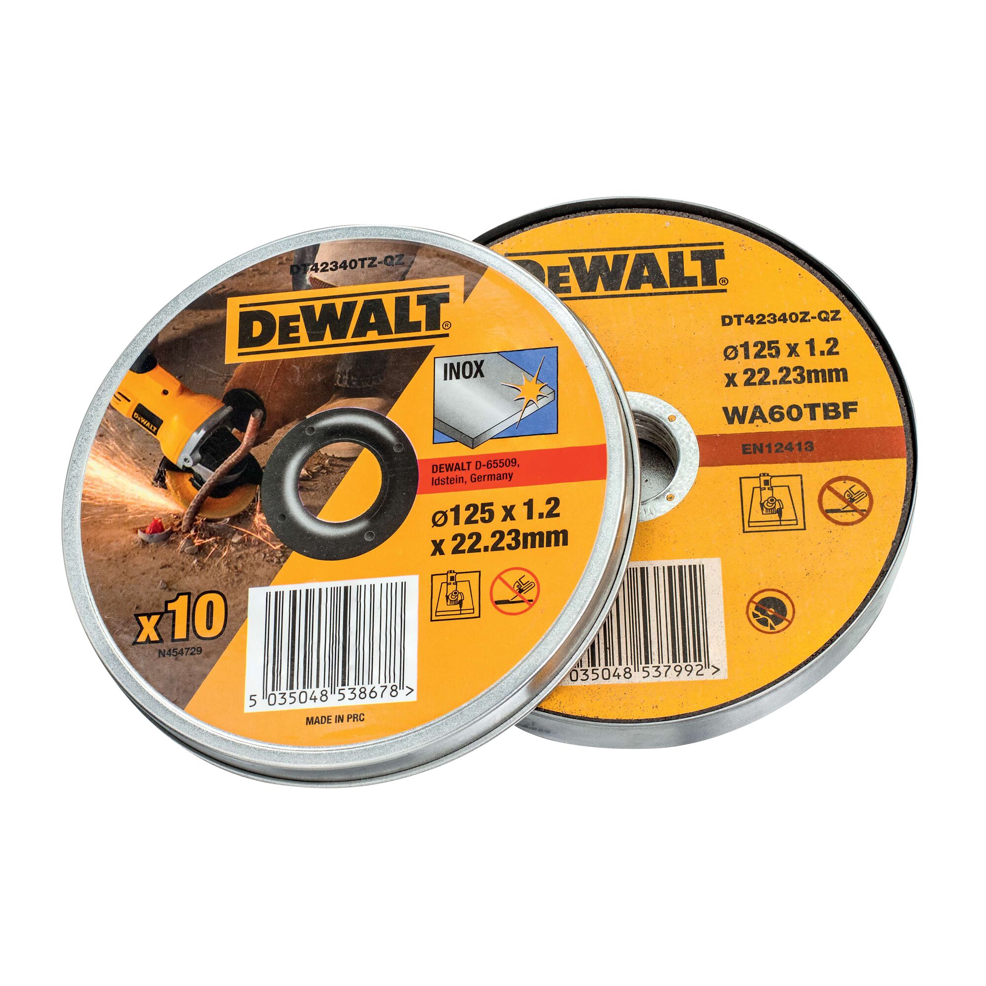 DeWalt lõikeketas 125 x 1,2 INOX DT42340TZ 10 tk