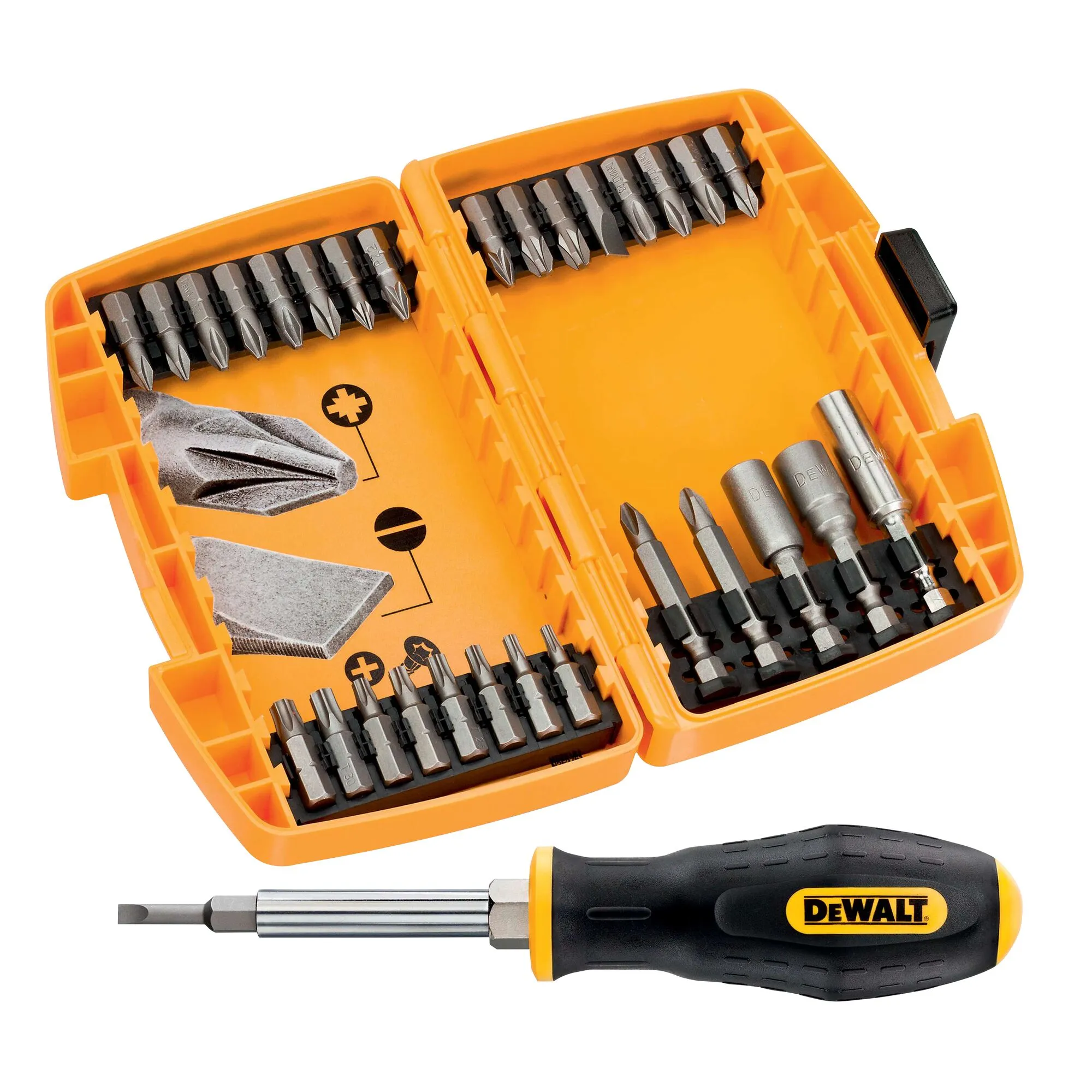 DeWalt bit set with screwdriver 30 pcs