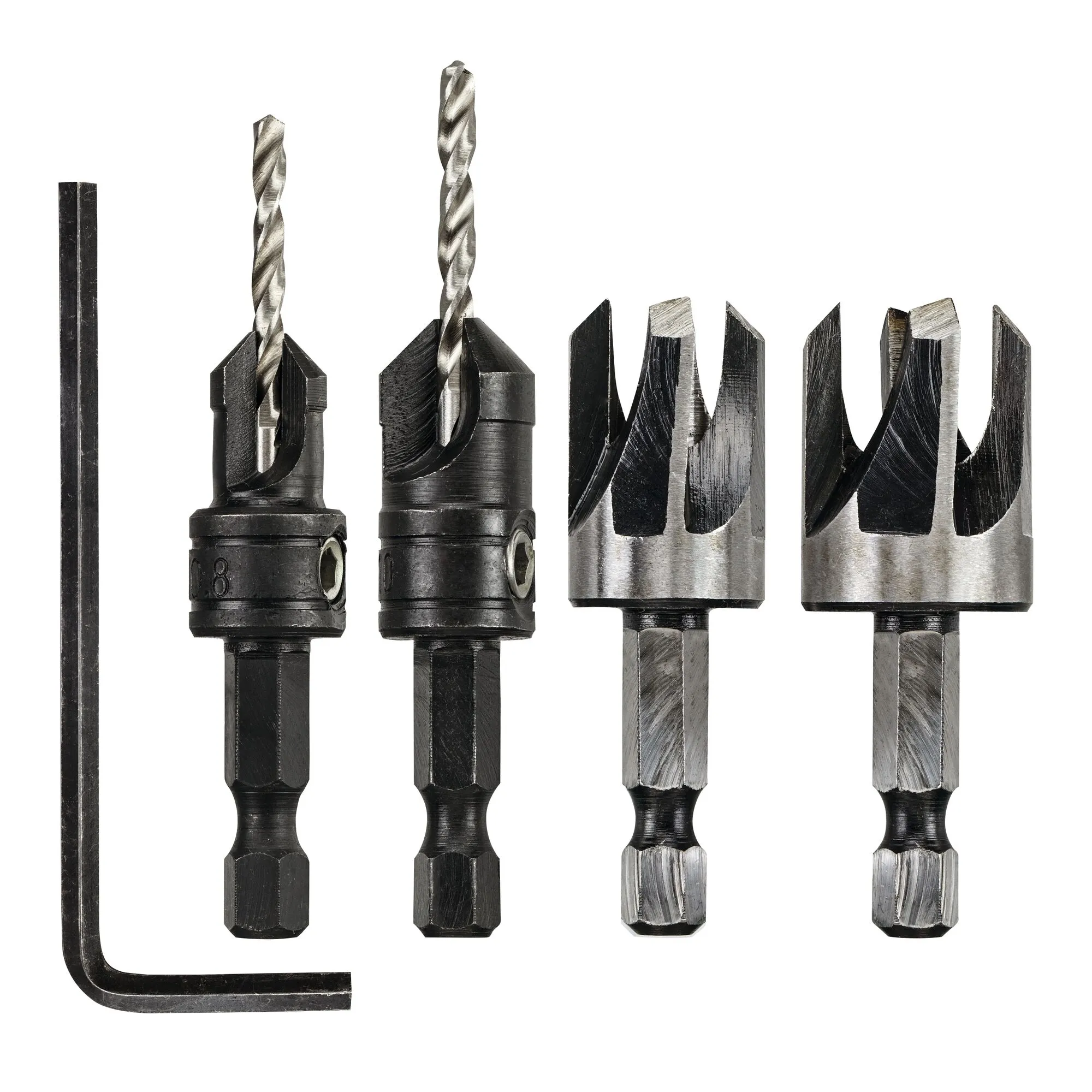 DeWalt 4-piece dowel cutting and countersink set
