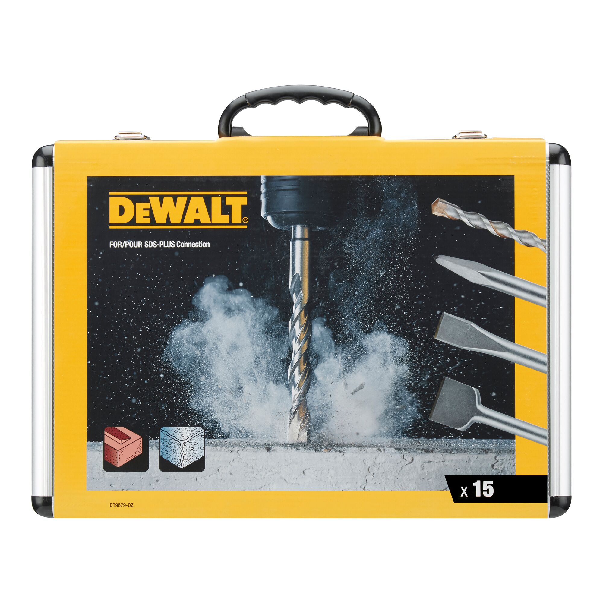 DeWalt betoonipuuride ja meislite komplekt SDS+ 15-osaline