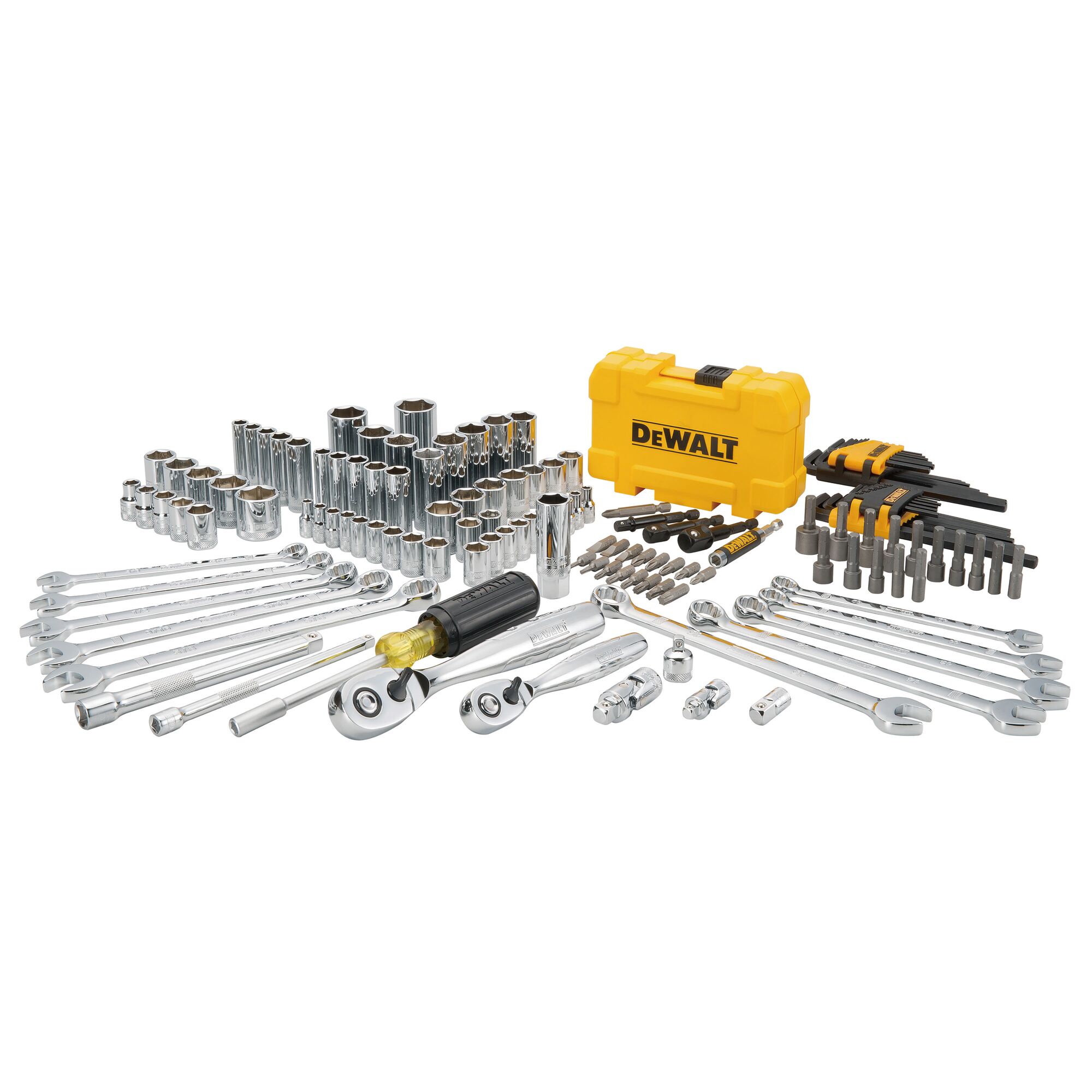 Dewalt käsitööriistakomplekt 1/4" ja 3/8" 142-osaline