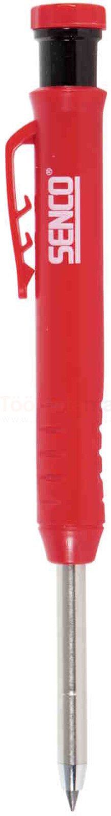 Pildil on punane SENCO pliiats koos varuteradega.