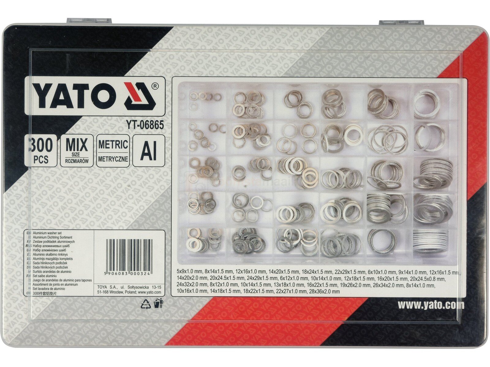YATO aluminum ring set 300 parts