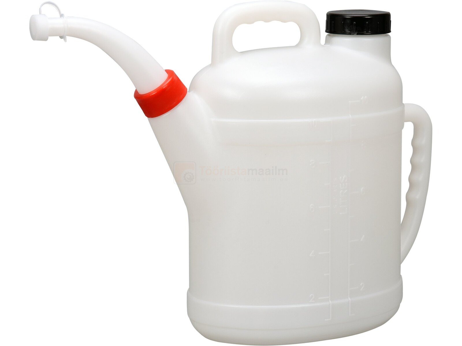 Pildil on Yato õlikann 10L, millel on valamisotsik, käepide ja must kork.