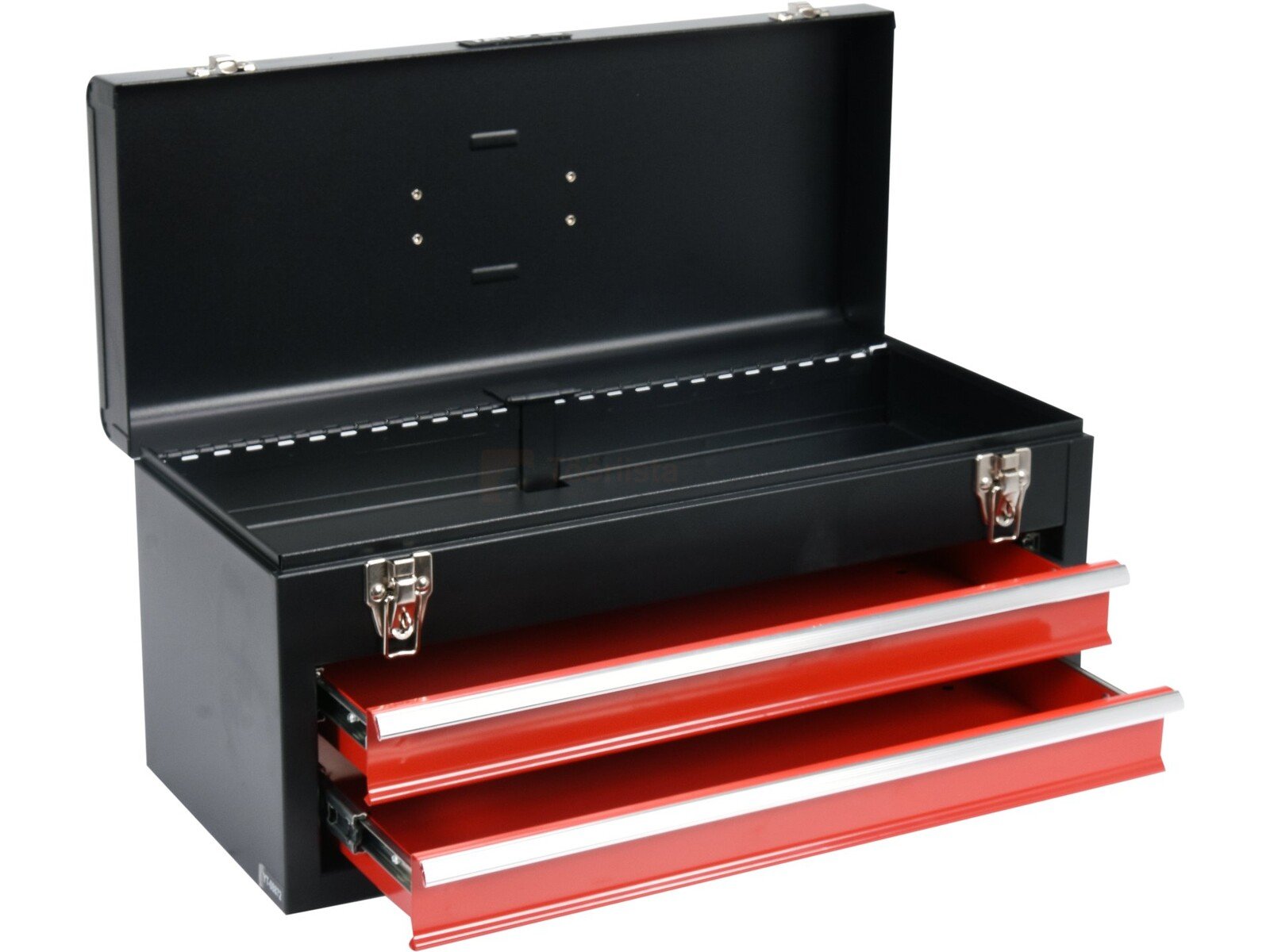 Pildil on avatud Yato tööriistakast kahe sahtliga.