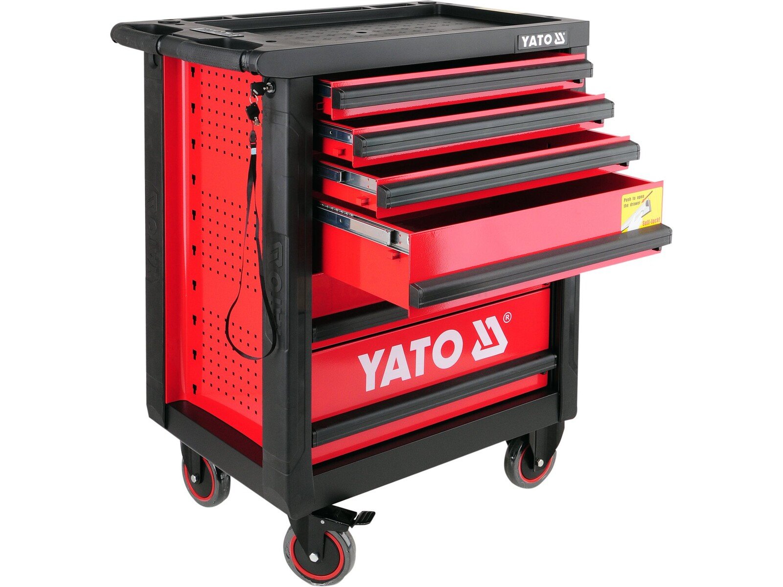 YATO wheeled tool cart with 6 drawers