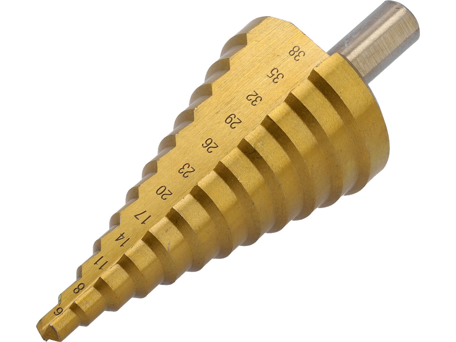 Pildil on YATO astmeline puur HSS, millel on erineva läbimõõduga astmed vahemikus 6 kuni 38 mm.