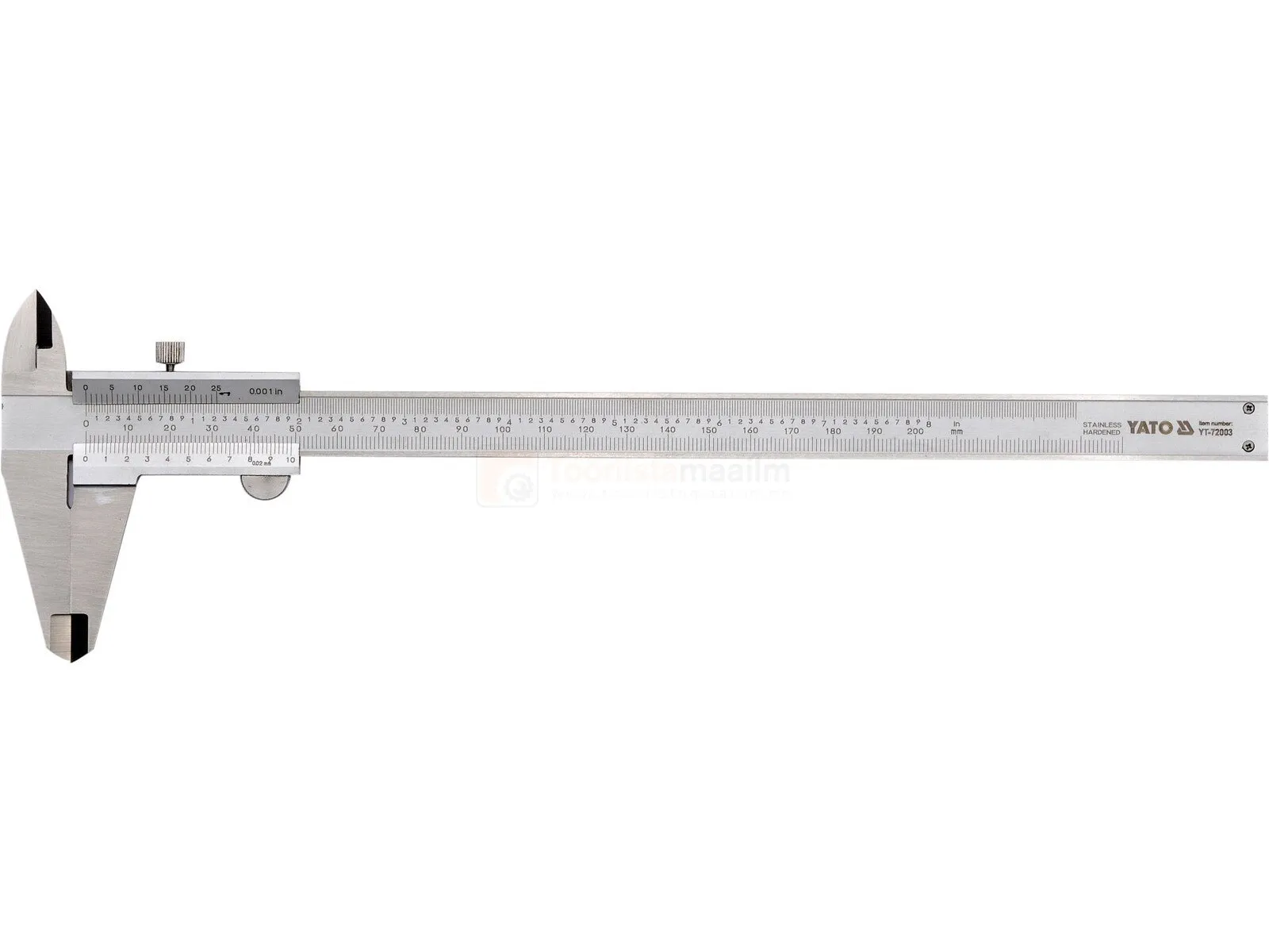 Pildil on Yato vernier caliper, roostevabast terasest, mõõtevahemikuga 0-300mm ja täpsusega 0.02mm.