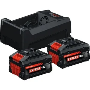 Bosch akumuliatorius 2 x 5,5 Ah + GAL 12V/18V-80 greitasis įkroviklis