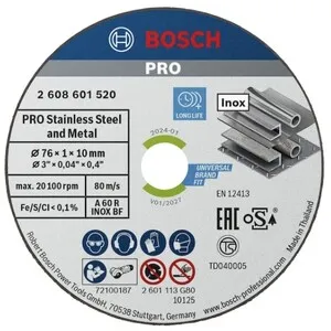 Bosch lõikeketas Expert roostevabale terasele 76 x 1 x 10 mm 5 tk