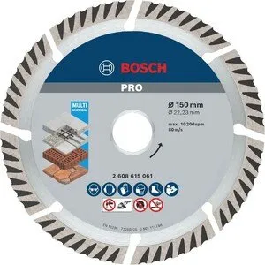Bosch dimanta griezējs PRO Multi Material 150 x 22,23 mm - 10 gab.