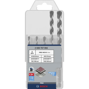 Bosch betona urbju komplekts PRO HEX-5 4-10 mm 5-daļīgs