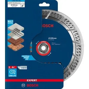 Bosch teemantlõikeketas EXPERT MultiMaterial 230 x 22,23 x 2,4 x 15 mm