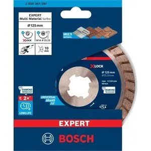 Bosch dimanta griezējs EXPERT MultiMaterial Turbo X-LOCK 125 x 22,23 x 2,4 x 12 mm