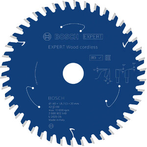 Bosch zāģa asmens 140 x 20 x 1,8 mm z42 - EXPERT Wood cordless