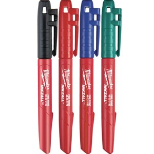 Milwaukee markerite komplekt Inkzall, peene otsaga, 4-osaline