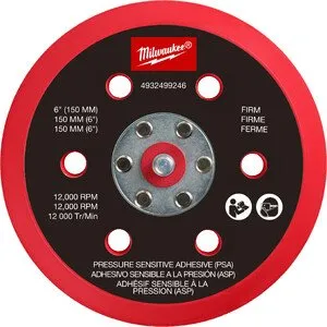 Milwaukee slīpēšanas pamatne 150 mm M12 FROS, mīksta, spiedienjutīga līme (PSA)