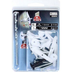 13 mm kipsile-max koormus 26 kg - 10 tk + puur