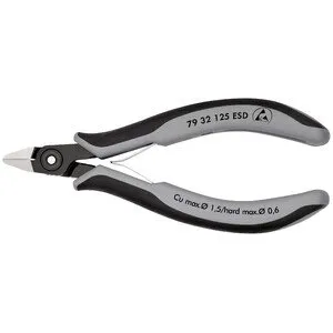 KNIPEX elektronikas sānu griešanas knaibles 120 mm, ESD