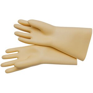 Class 2, size 11
- For additional protection when working with live electricity or near live parts
KNIPEX 98 65 48 electrician gloves, insulated, 360 mm
- Length: 420 mm
- Width: 245 mm
- Height: 2.5 mm
- Weight: 290 g
- RoHs: not applicable
- Reach: does not contain SVHC
- Class: 2
- IEC: IEC 60903