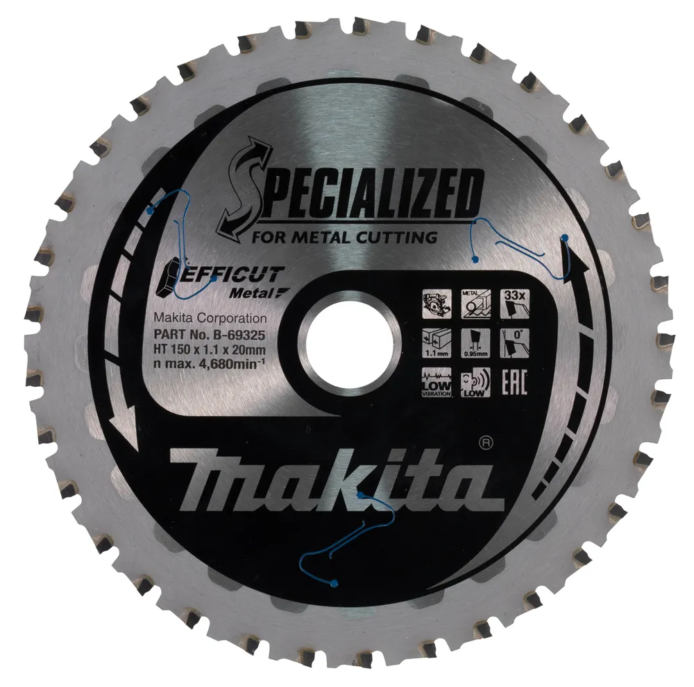 Makita saeketas EFFICUT 150 x 20 x 1,1 mm 33T 0°, metallile