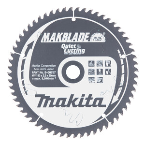 Makita saeketas MAKBLADE PLUS 190 x 2,0 x 20 mm T60, puidule