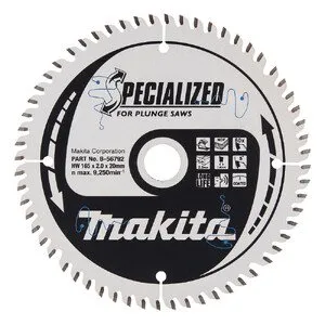 Makita saeketas 165 x 20 x 2,0 mm 60T 5° LL MDF/laminaat