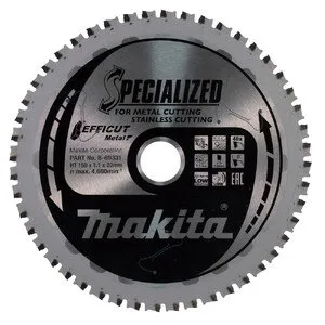 Makita saeketas EFFICUT 150 x 20 x 1,1 mm 48T HM, metallile/roostevabale terasele