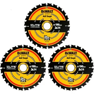 DeWalt zāģa asmens 190 x 30 x 24z 3 gab