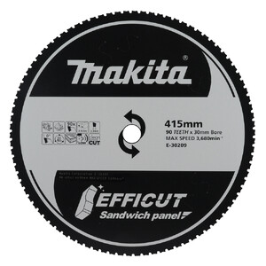 Makita saeketas EFFICUT 415 x 2,6 x 30 mm 0° T90 sandwich paneelidele