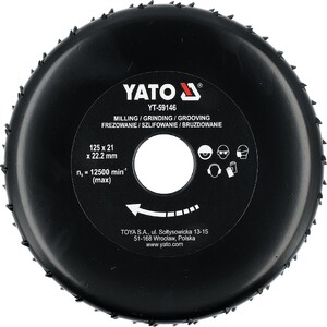 YATO raspel-lihvketas 125 x 22,2 x 21 mm puit/poorbetoon/kipsplaat