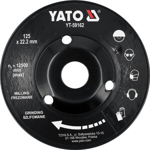 YATO raspel-lihvketas 125 x 22,2 mm puit/poorbetoon/kipsplaat YT-59162