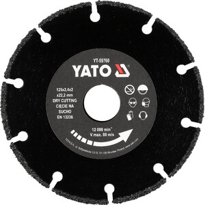 YATO режущий диск по дереву 125 x 2 x 22,2 мм
