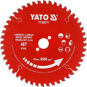 YATO saeketas laminaadile 165 x 20 x 2,5 mm 48T