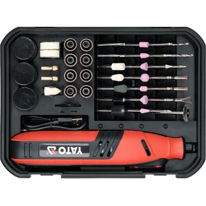 YATO cordless rotary tool with 3.2 mm collet 5000-30000 rpm