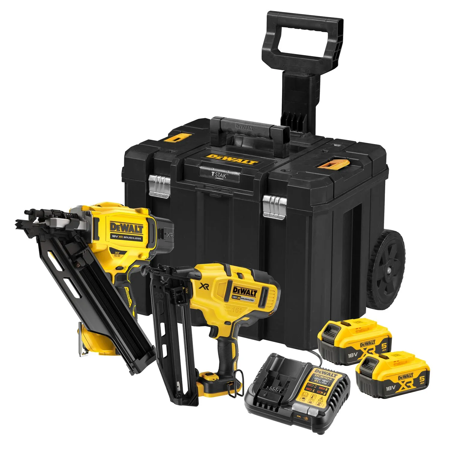 Dewalt akunaelapüstolite komplekt (DCN930 + DCN660) ratastel tööriistakohvris