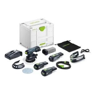 Festool akumuliatorinis ir tinklo maitinimo ekscentrinis šlifuoklis ETSC 125 3,0 I-Set 578857