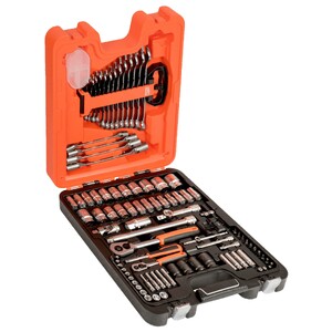 Galvos ir žiedinių raktų rinkinys Bahco 1/4" + 1/2", 94 dalių