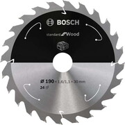 Saeketas Bosch 190 x 30 x 1,6 mm z24 - Standard for Wood