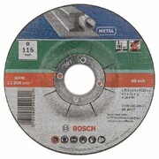 Kohrutatud lõikeketas Bosch 115 x 22,23 x 2,5 mm, metallile - 5 tk