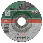 Kohrutatud lõikeketas Bosch 115 x 22,23 x 2,5 mm, kivile - 5 tk