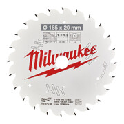 Saeketas puidule Milwaukee 165 x 20 x 2,2 mm, 24 hammast