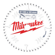 Saeketas alumiiniumile Milwaukee 165 x 20 x 2,2 mm, 52 hammast