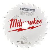 Saeketas puidule Milwaukee 190 x 30 x 1,6 mm, 24 hammast