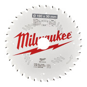 Saeketas puidule Milwaukee 190 x 30 x 1,6 mm, 36 hammast