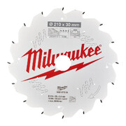 Saeketas puidule Milwaukee 210 x 30 x 2,4 mm, 16 hammast